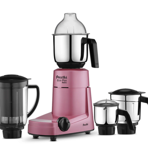 Preethi Eco Plus Retro Red 4 Jars 750 W Mixer Grinders (MG269)